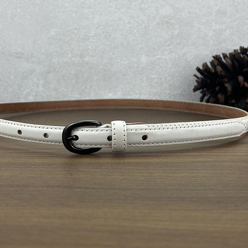 Pásek Dámský Ležérní Business Módní Kožený Jednoduchá Dekorace Tenký Pásek Niche Trend První Vrstva Hovězí Kůže Pásek