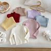 Baby Girls Winter Sweater Solid Color Thick Knitted Pullover Toddler Clothing Warm Fashion Top