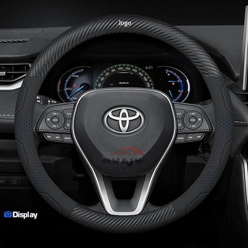 Capa de Couro para Volante de Carro para Toyota CHR RAV4 Corolla Highlander Prius Yaris Prius RAIZE RUSE Auris Camry Acessórios