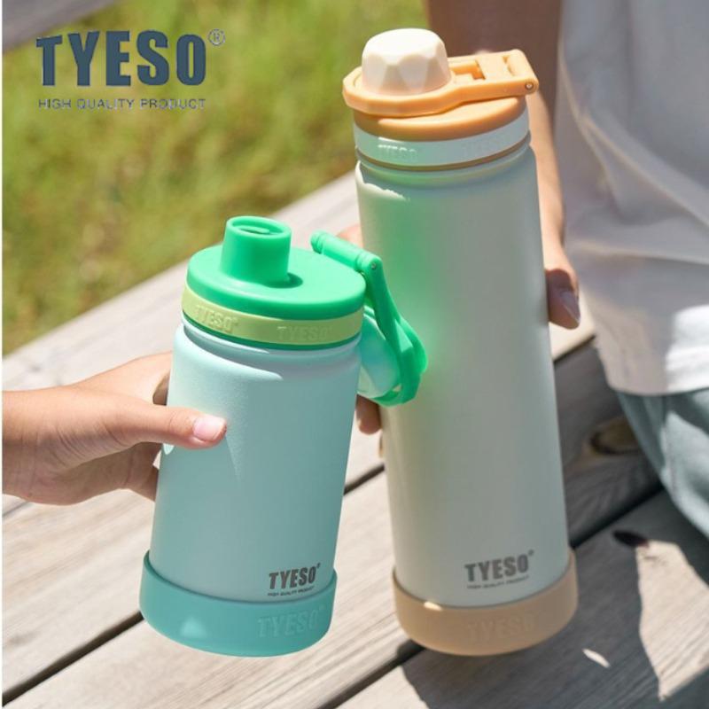 TYESO Stainless Steel Vacuum Flask 420/600/750ml Sport Thermos Bottle for Kids Insulated Water Bottle Keep Hot & Cold Travel Mug