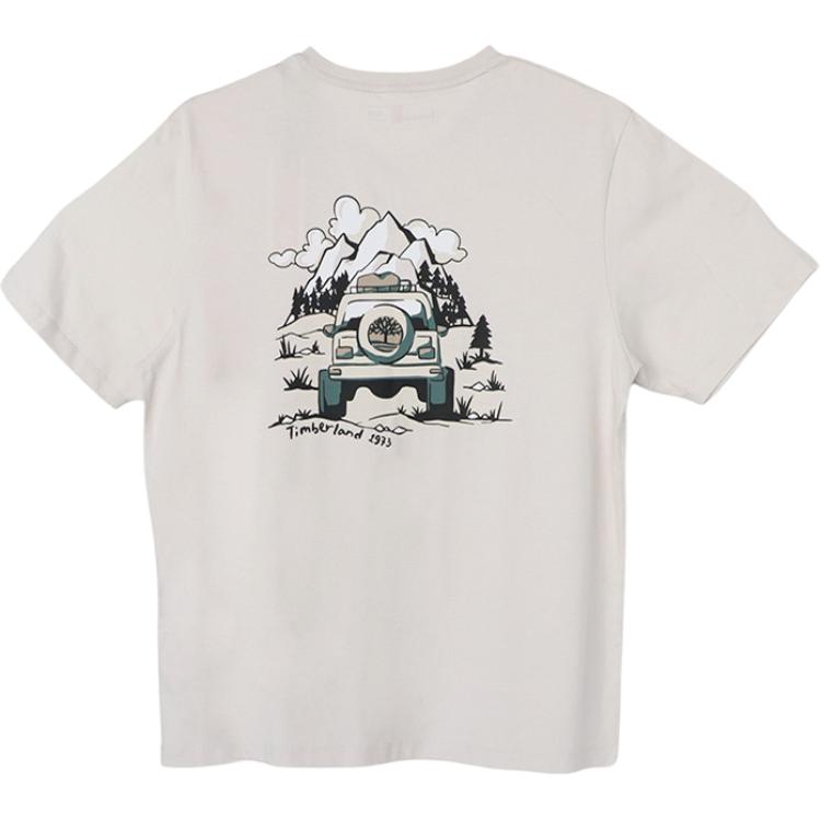 Timberland Simple Fashion Basic Casual Breathable Round Neck Pullover Short Sleeve T-Shirt Men T-Shirts White A2PBJ-BH7