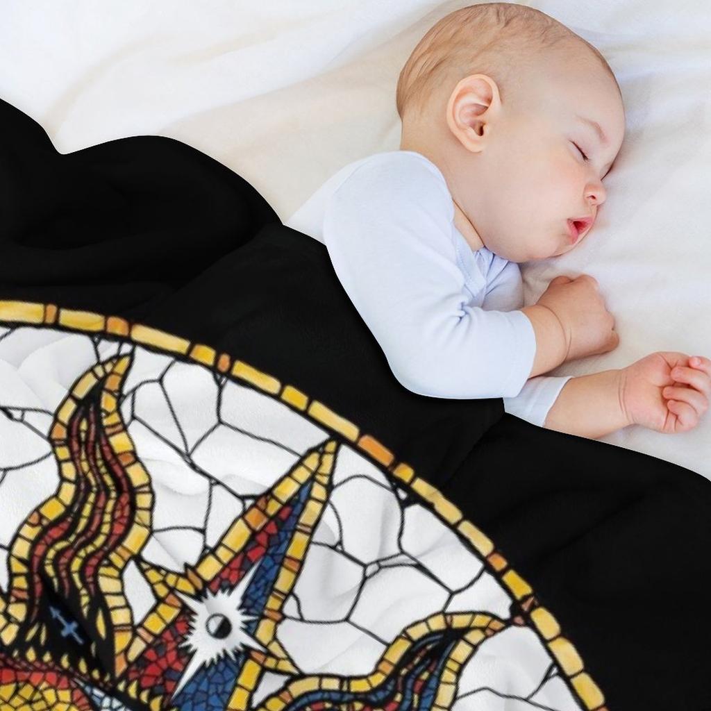 Celestial Mosaic Sun and Moon COASTER Throw Blanket Decorative Beds Warm Custom Shaggy Blankets