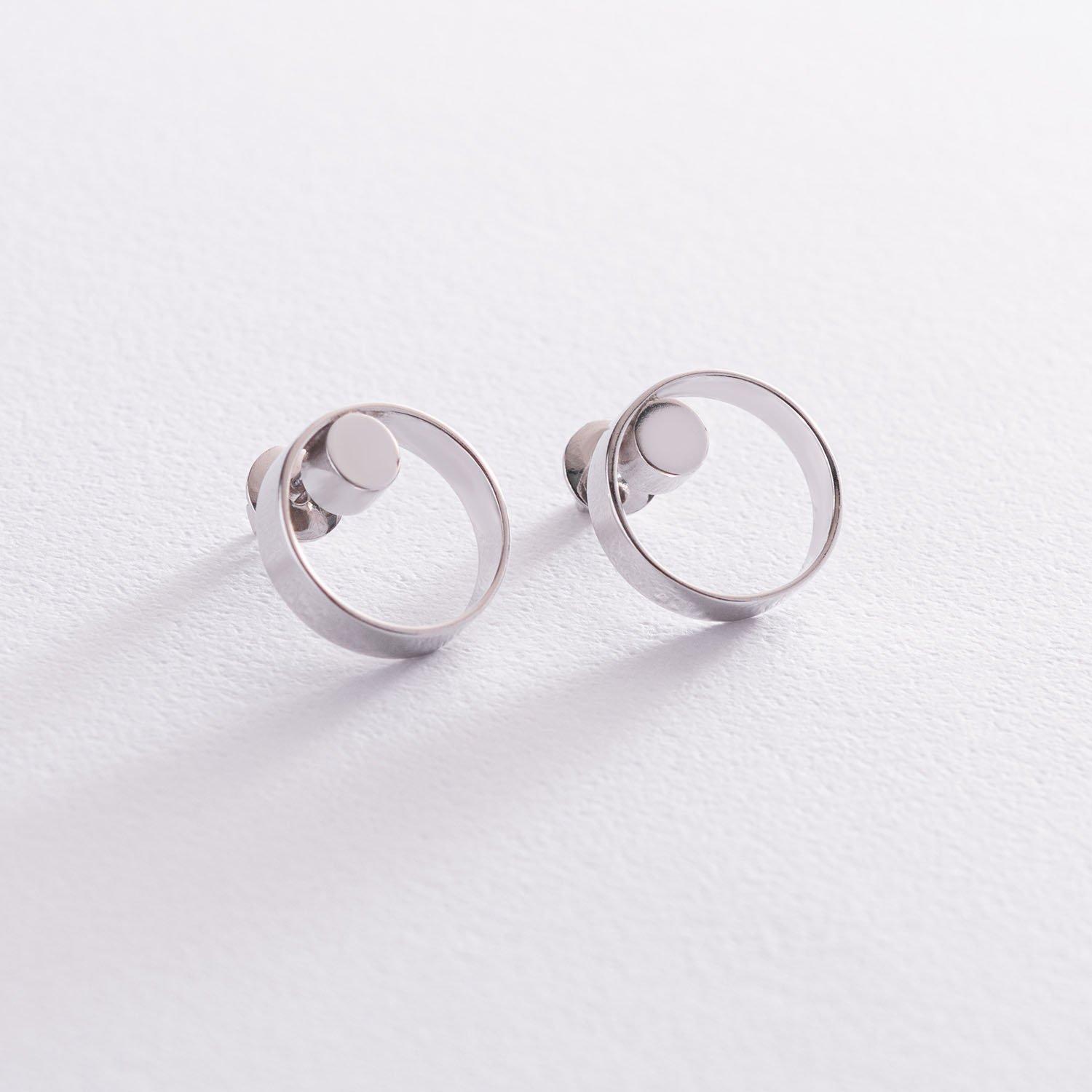 

Срібні сережки-підвіски - пусети Монтана Oniks срібний