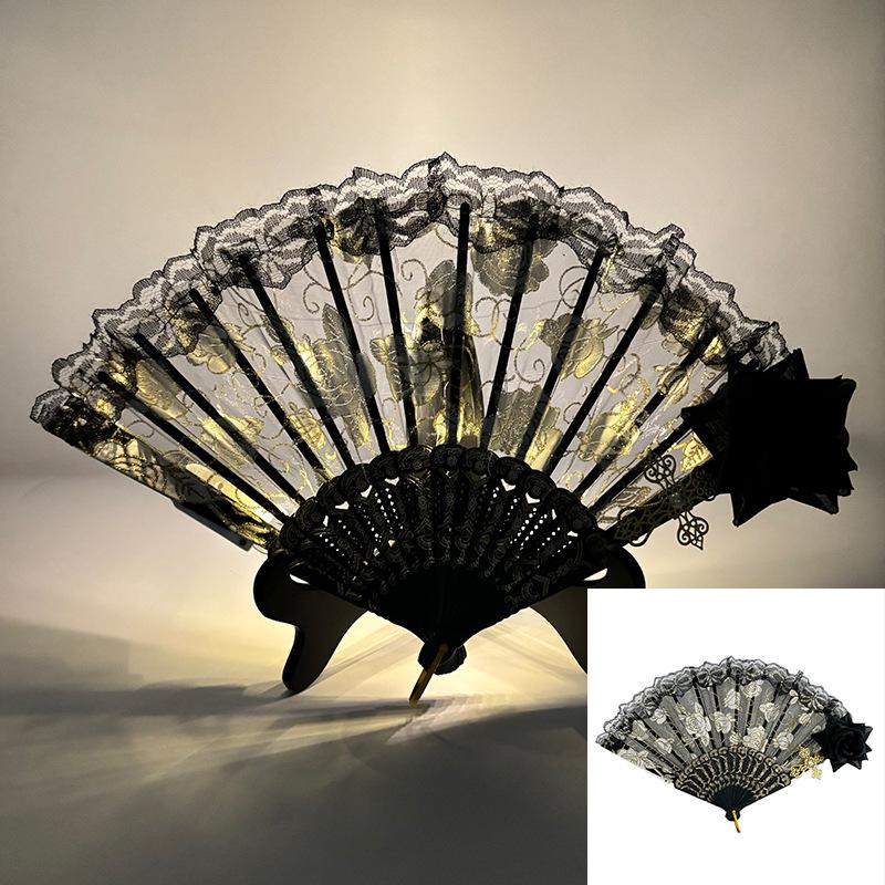 Luminous Foldable Glow Fan for Festivals & Raves