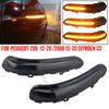 2PCS Dynamic LED Side Mirror Blinker Lights Turn Signal Lamps For Peugeot 2008 208 2013-2020 For Citroen C3 MK3 2016-2021