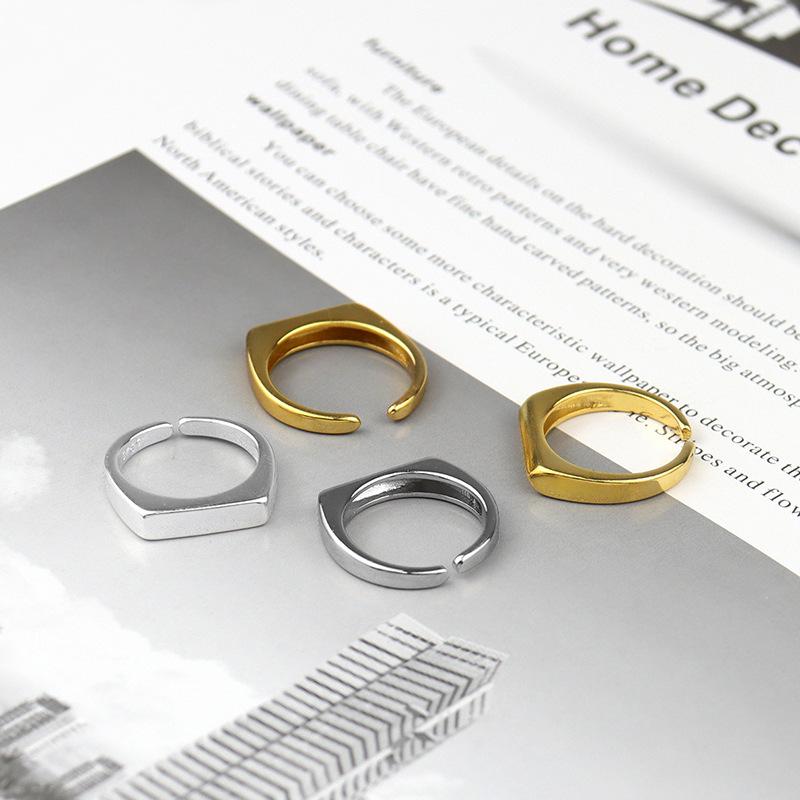 925 Sterling Silver Rings for Women Vintage Wedding Trendy Jewelry Large Adjustable Antique Rings Anillos