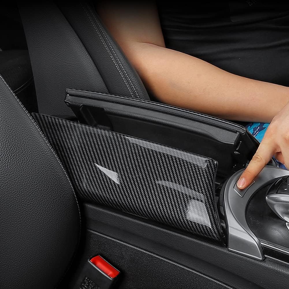 Interior Center Console Armrest Storage Box Protective Cover Trim For Mercedes Benz C Class W205 GLC Class X253 Accessories 2015- (Carbon Fiber