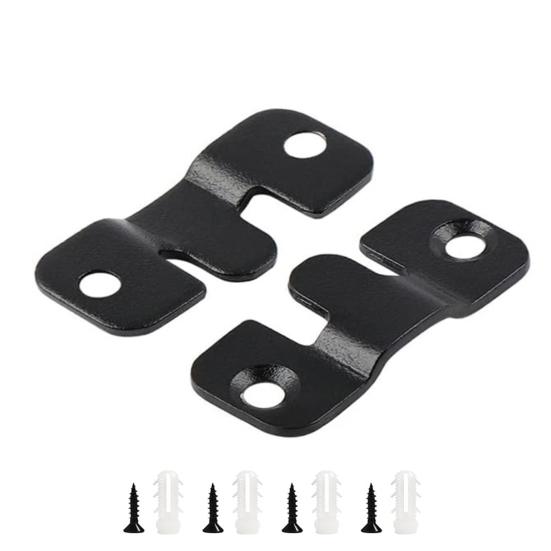 1 Wall Load-capacity Mounting Bracket Picture Pair Easy to Install Black