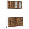Kitchen Unit Lyon 4 Pcs Smoked Oak Wood Based Material