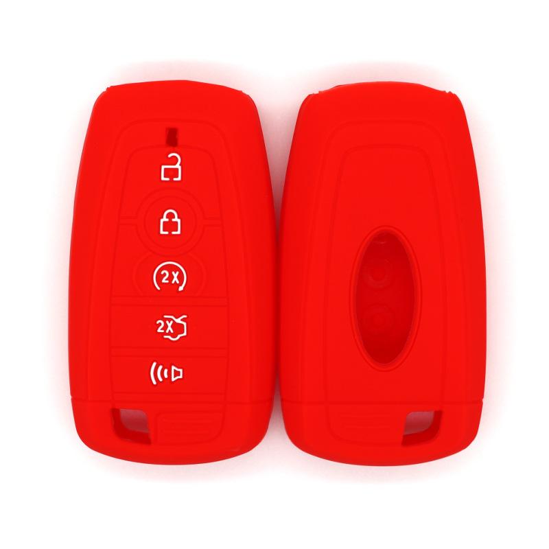 Drop-proof key cover for Ford Edge Focus Mondeo Taurus Explorer 5-key smart silicone car key case cover