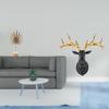Nordic Abstract Metal And Resin Deer Head Sculpture Creative Figurine Ornament for Home Office Table