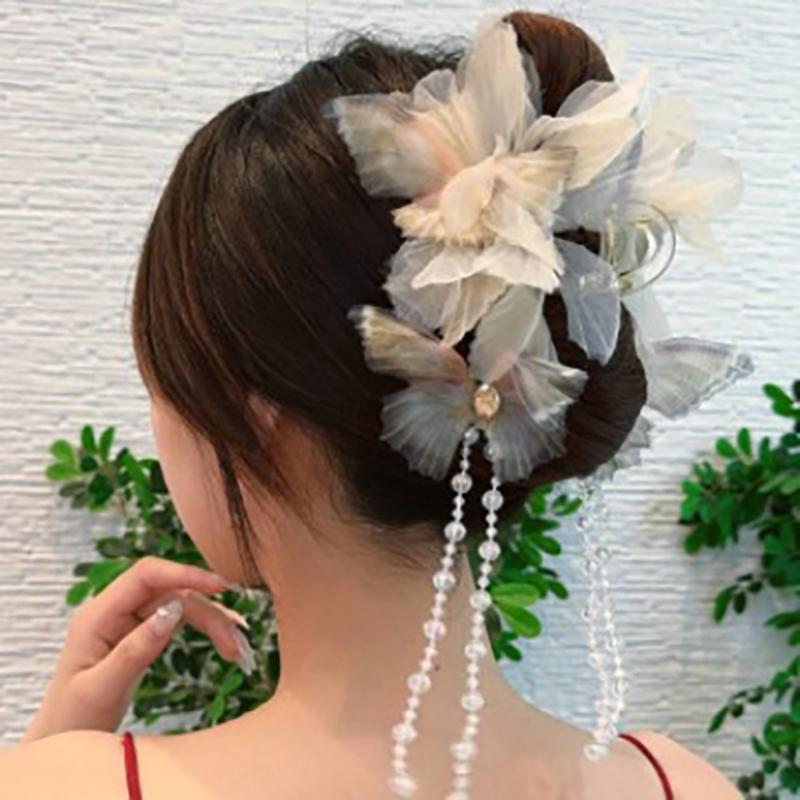 Women Hairgrips Butterfly Tassel Hair Claw Grab Clip Beautiful Hair Accessories Girls Shark Clip Women Headwear Hair Claws Clip