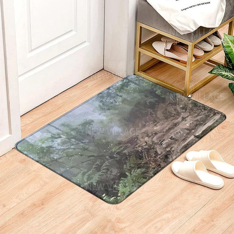 Natural Animal Pattern Door Mats Printed Carpets for Bedroom Bathroom Floor Mat House Entrance Anti-slip Carpets Home Decoration