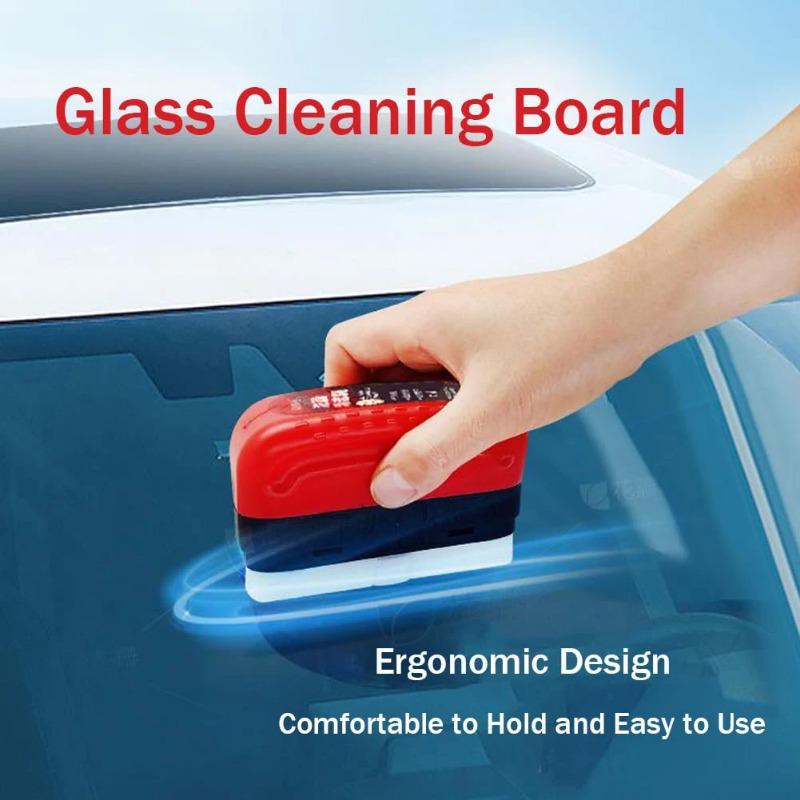 Car Glass Oil Film Remover Powerful Windshield Cleaner Car Glass Sponge Cleaning Brush Water Spots Stain Removal Cleaning Tools