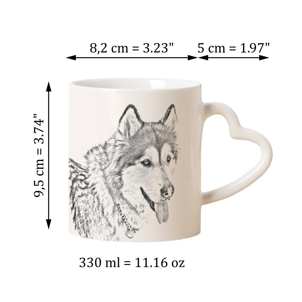 Alaskan Malamute – Cup with a dog, adorable cup with a heart-shaped handle | Art-Dog