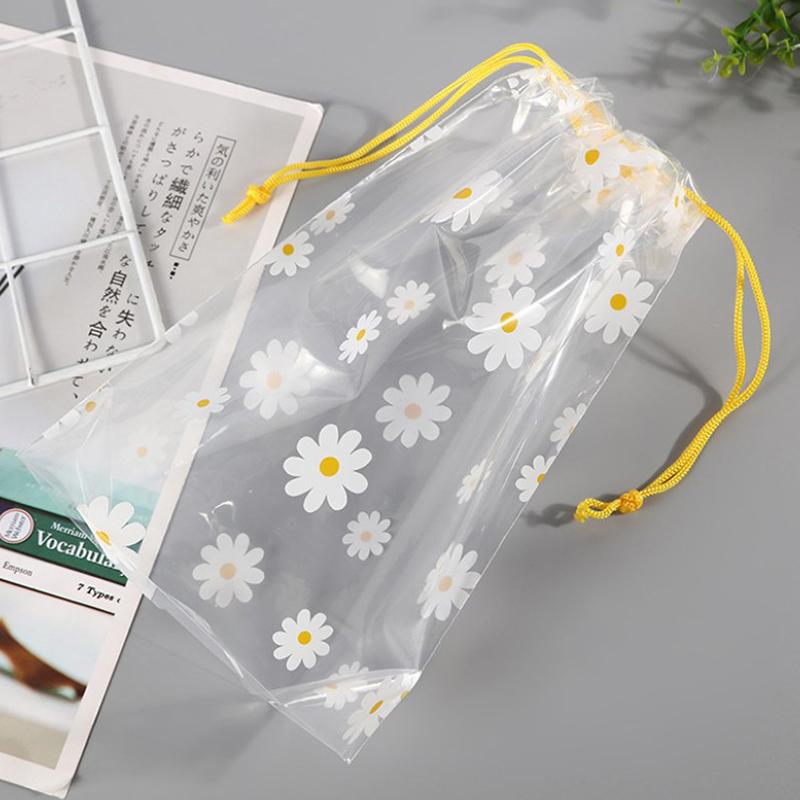 10 stk Snøring Vanntette klær Sko Oppbevaringsposer Eva Daisy Pattern Emballasje Organizer Vanntett sminke Toalettposer