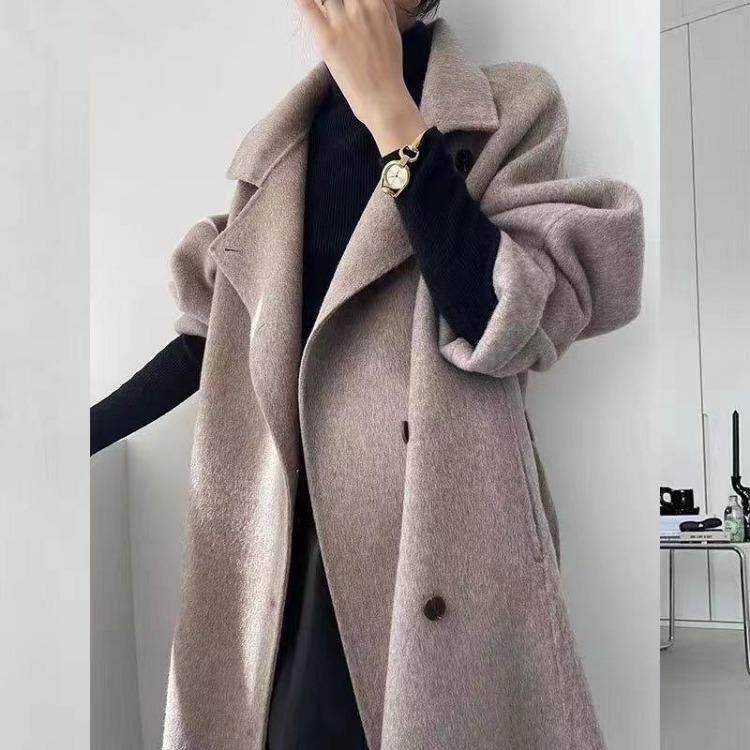 

Женская зимняя теплая шерстяная куртка со стойкой воротником, осеннее пальто M