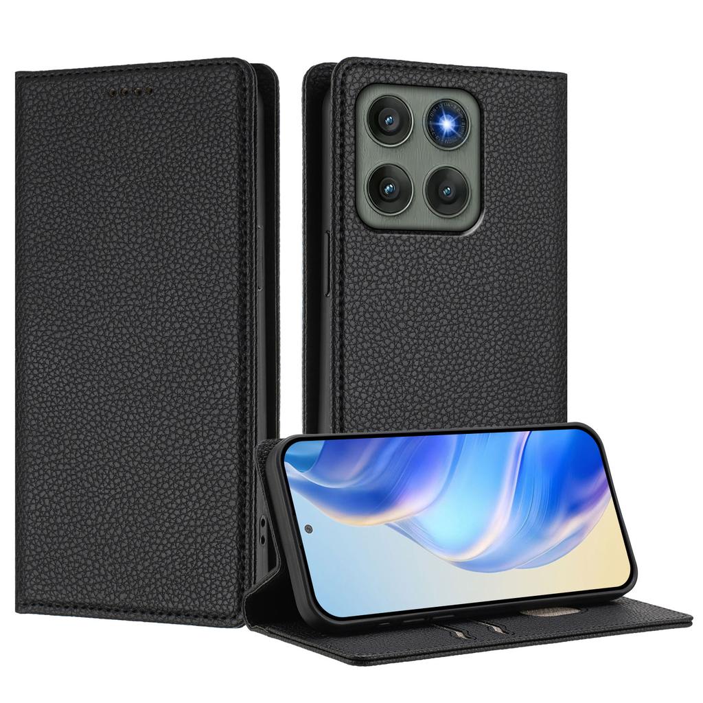 For Motorola Edge 60 Pro 5G Wallet Case RFID Blocking Litchi Texture Leather Mobile Cover