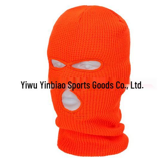 Herren Winter Ski- & Radsport Wollstrick Gesichtsmaske - Drei-Loch-Design
