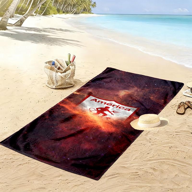 America de Cali Print Beach Towel, Large Soft Quick Dry Towel for Beach Camping Swimming