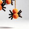 Wall Ornament for Home 78 Inch Halloween Hanging Spider Banner, Mini Black Orange Plush Window Sign Pom Garland Party, Fireplace, Decor Decoration
