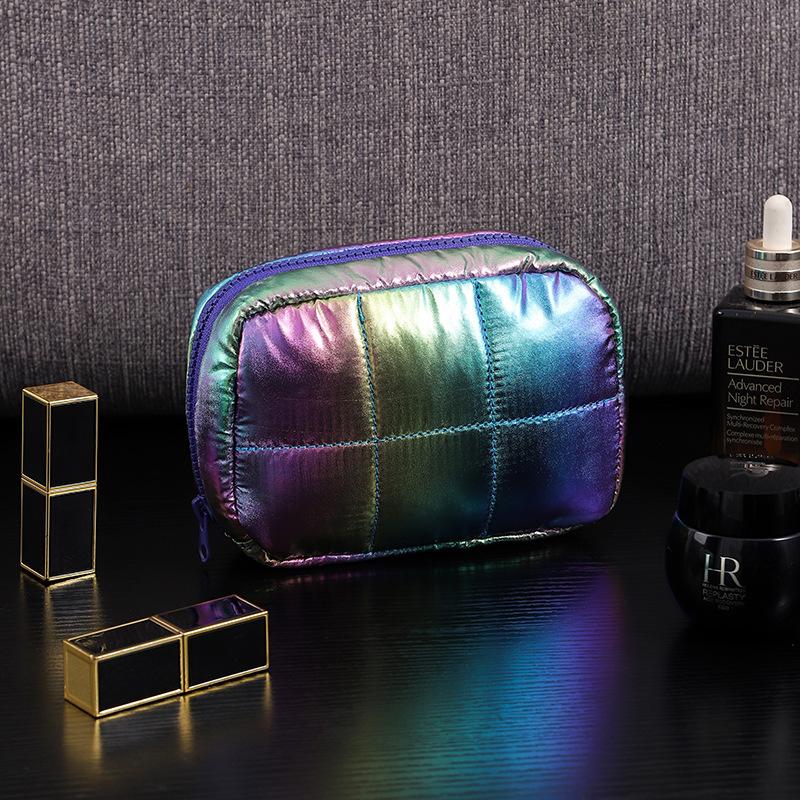 New Down Padded Cloud Cosmetic Bag Storage Bag Shockproof and Anti-collision Cosmetic Bag Portable