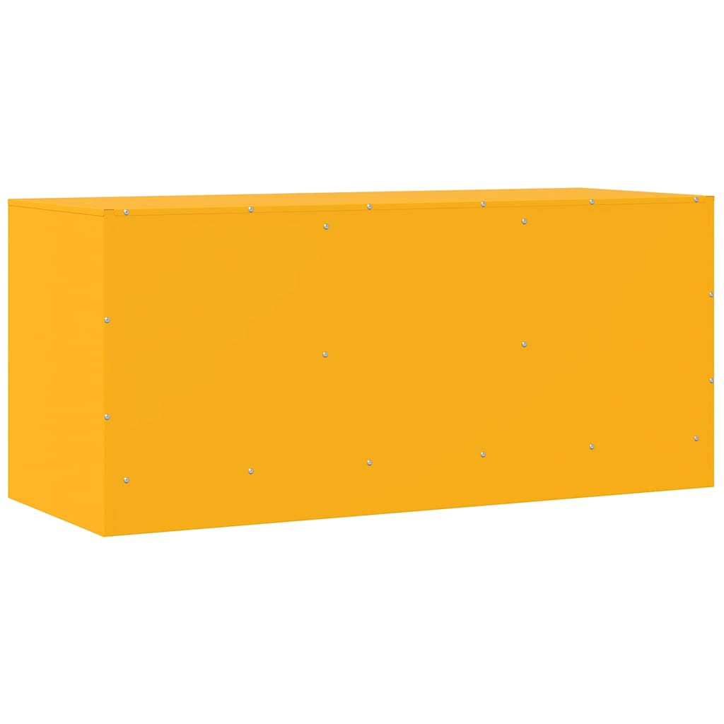 TV Stand Mustard Yellow 99 x 39 x 44 cm Steel