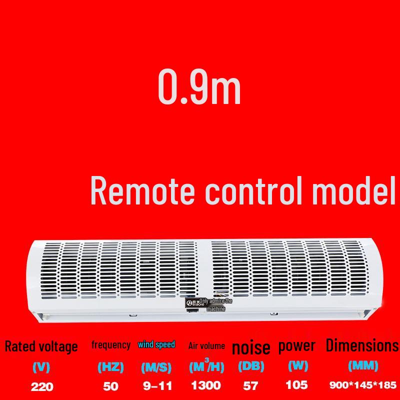 Silent Commercial Air Curtain for Doors - 0.9/1.2/1.5/1.8/2 Meter