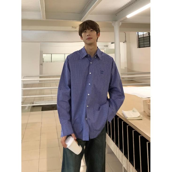 2024 Letter Long Sleeved Shirt Japanese Hong Kong Style Ins Loose Shirt Men'S Summer Trend Versatile Casual Jacket