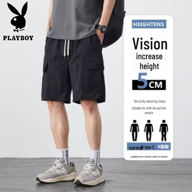 PLAYBOY Men s Ice Silk Quick-Dry Casual Cargo Shorts 8XL