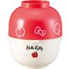 Sanrio "Hello Kitty" Large Dinnerware Set (Soup Bowl and Rice Bowl), Approx. 11 X 7cm Diameter, Red, Kitty Merchandise, Birthday Gift, SAN4642-1