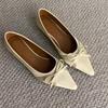 Xianfeng pointed single shoes temperament with skirt bow with skirt thin versatile ladyshoes tide
