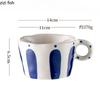 Linear Ceramics Breakfast Cup Couple's Water Cup Coffee Cups Salad Oat Yogurt Cups Milk Mug Afternoon Tea Mug Juice Mugs