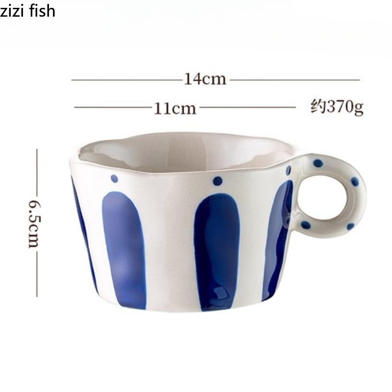 Linear Ceramics Breakfast Cup Couple's Water Cup Coffee Cups Salad Oat Yogurt Cups Milk Mug Afternoon Tea Mug Juice Mugs