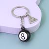 Portachiavi biliardo personalizzato mini simulazione nero 8 ciondolo portachiavi biliardo ciondolo zaino piccolo regalo