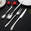 304 Stainless Steel Silver Western Tableware Knife Fork Spoon Cutlery Thickened Kitchen Utensils