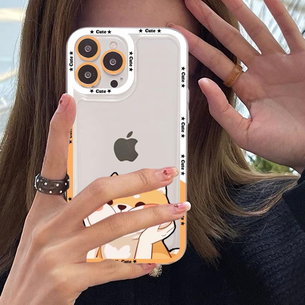 Cute Cartoon Corgi Phone Case For iPhone 15 14 13 12 11 Pro Max XS X XR Mini Protective Cover