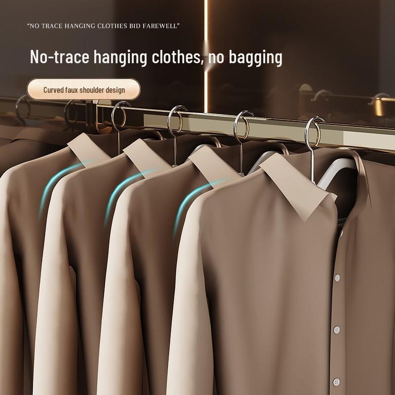 Short Neck Non-Slip Plastic Hanger - Space-Saving, No-Mark, Anti-Shoulder Design, Short Style Drying Rack.