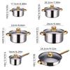 12pcs Eco-Friendly Stainless Steel Kitchen Cookware Set Non-Stick Pots and Pans with Gift Box for Cooking