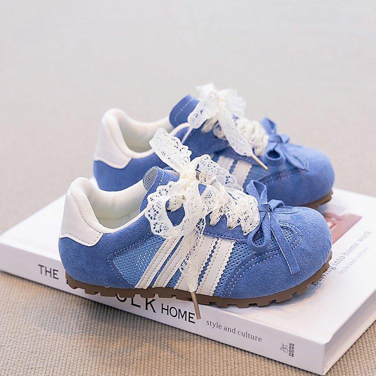 

Girls shoes 2025 summer new children s thin little white German training net shoes baby mesh breathable sports board shoes 34 синий
