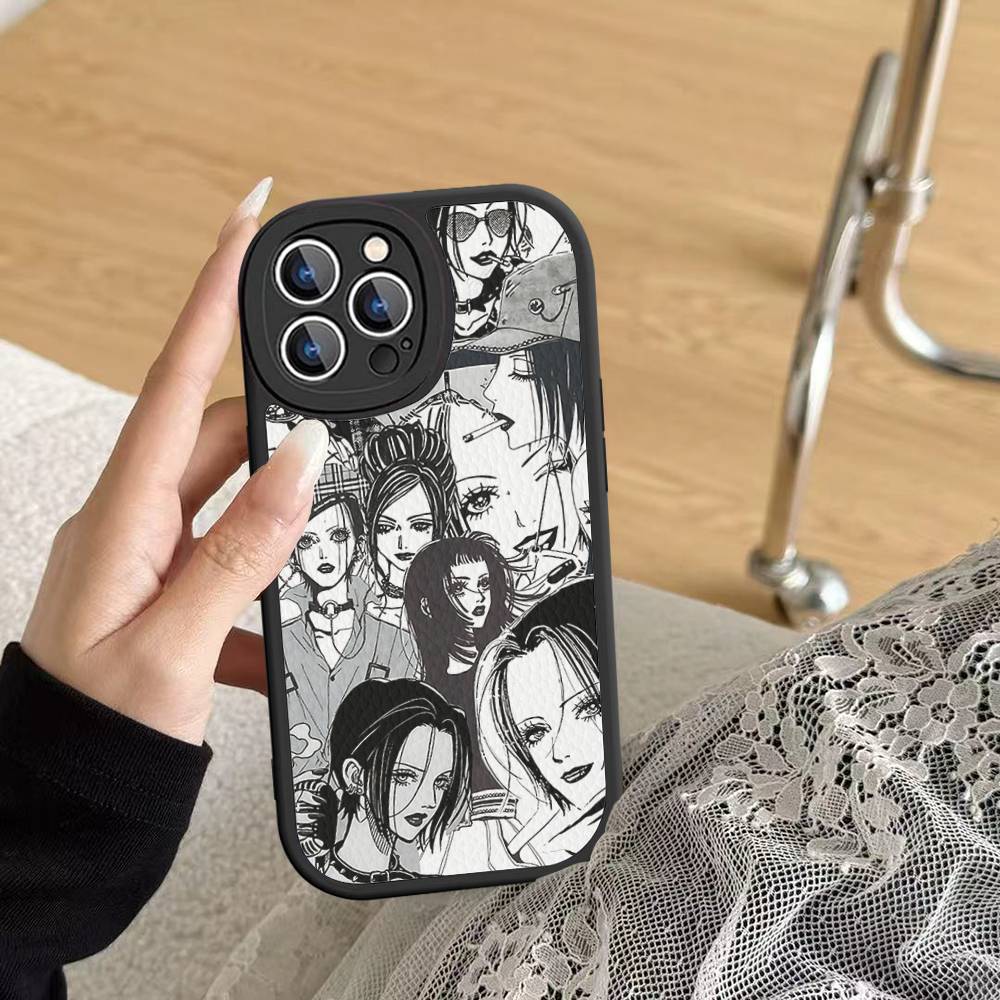 Comics Oosaki Nana Hot Japan Leather Phone Case For IPhone 16 16e 15 14 13 12 11 Pro Max Plus Mini Cover