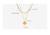 Versatile European American Temperament Hoodie Necklace: English Letter Pendant Double-Layer Gold-Plated Titanium Steel Chain.