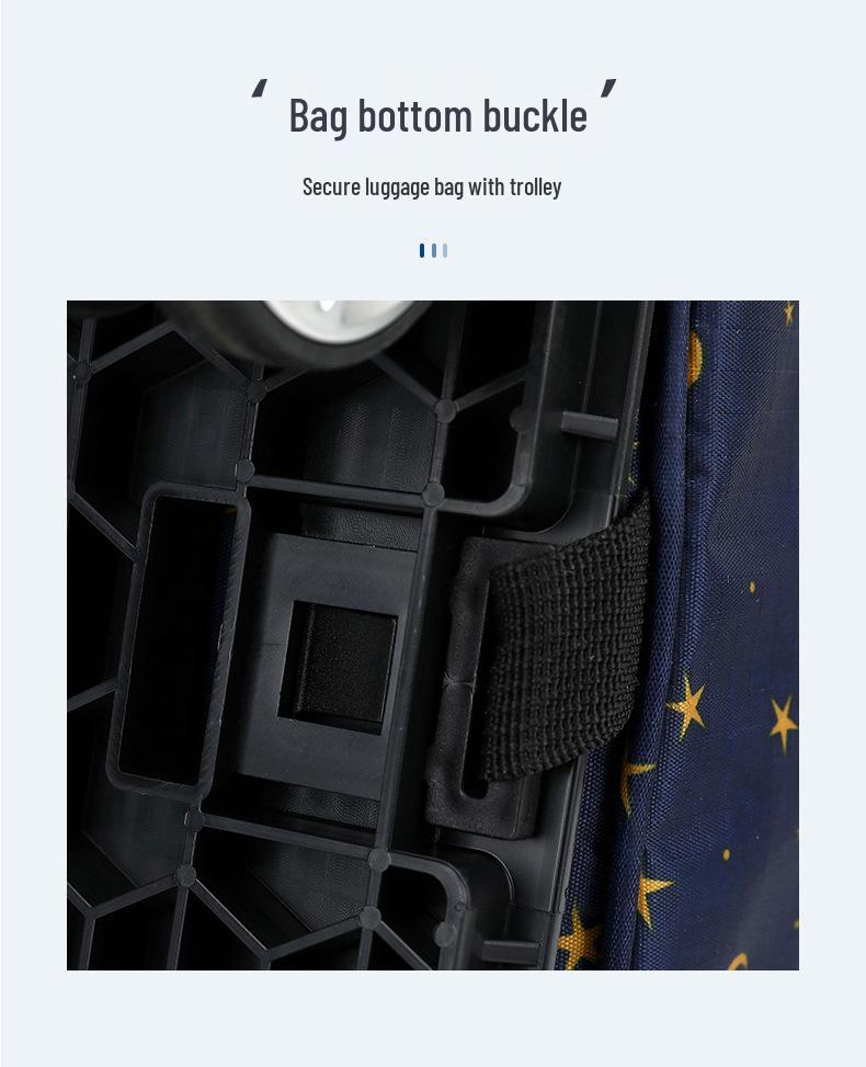 Portable Small Trolley Cart with Universal Wheels and Insulated Shopping Bag