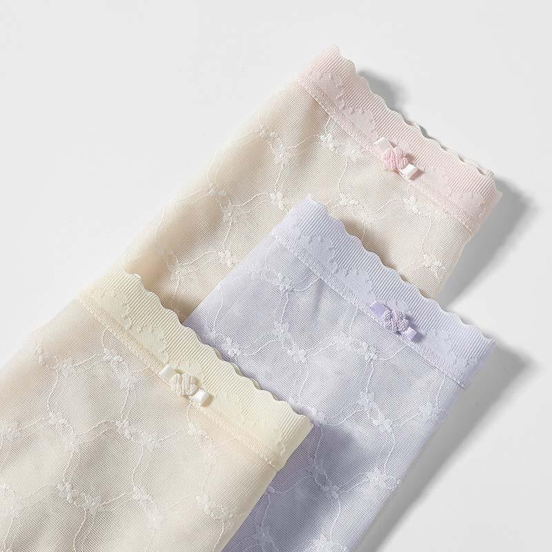 Fentenggan 10A Antibacterial 3-Piece Set Sexy and Sexy Lace High Elasticity 100% Cotton Crotch High Waist Underwear for Women