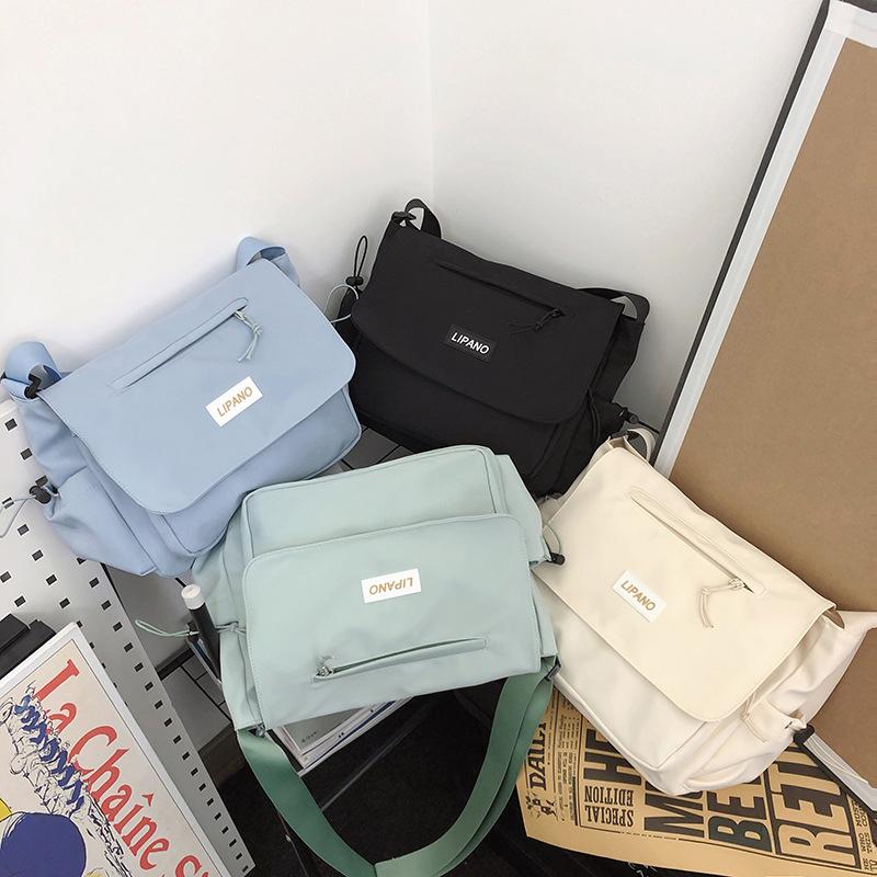 Japanese Simple And Versatile Messenger Bag Large-Capacity Student Class Bag Tooling Leisure
