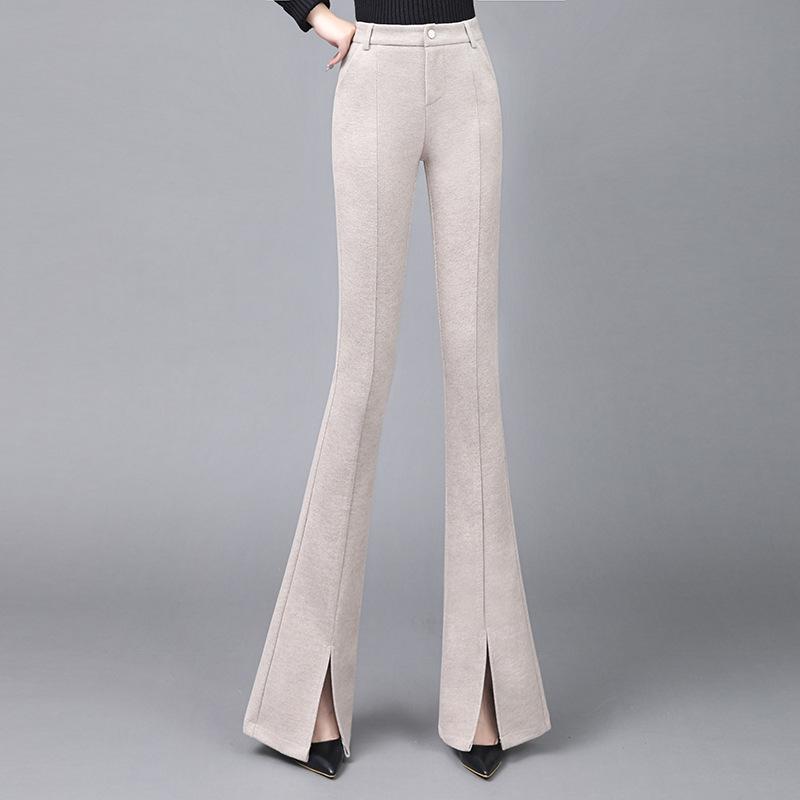 

Женские шерстяные расклешенные брюки с высокой талией — облегающий крой, осень/зима 2023 г. XXL абрикосовый