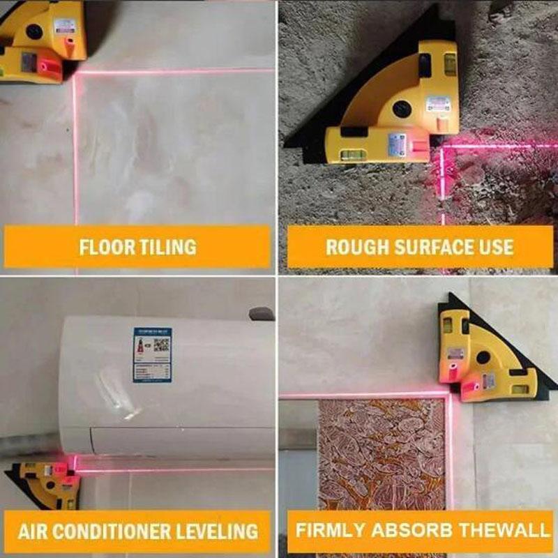Right Angle 90 Degree Laser Level Laser Measurement Professional Laser Level Meter Construction Tool for Tile Work Woodworking