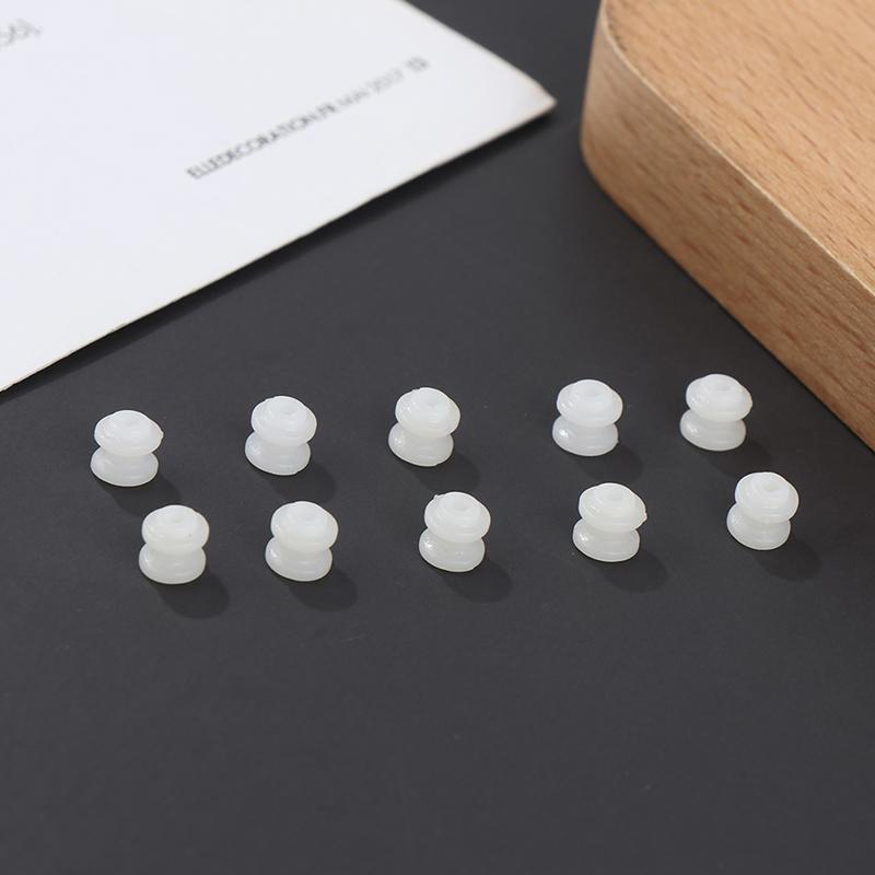 10Pcs Pulley Gear Micro Plastic Wheel White Pulley Wheel Fit Dc Motor Shaft 2Mm Toy Model