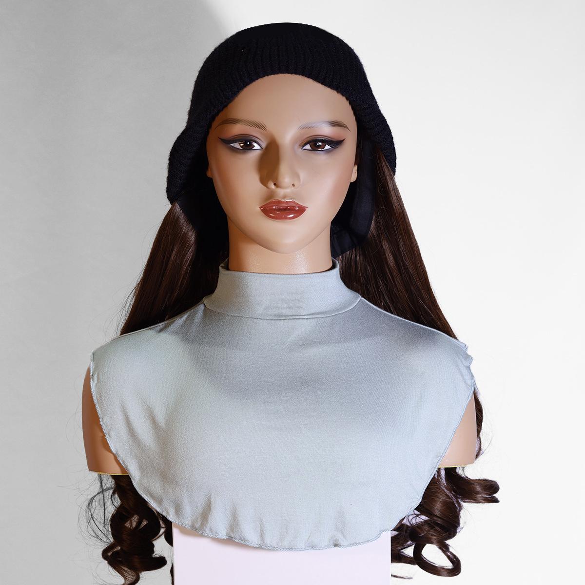 

[Высококачественный мерсеризованный хлопок] Новый стиль рубашка-накидка с ложным воротником модальный шарф с ложным воротником однотонная базовая накидка для рубашки