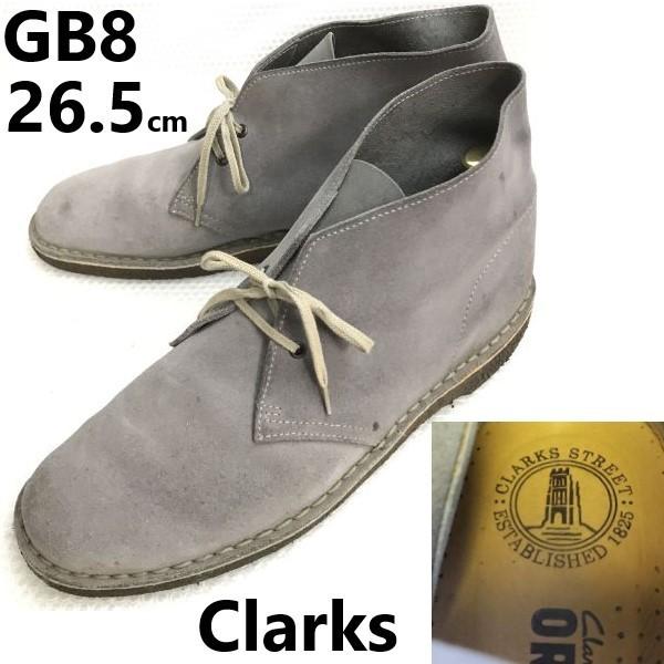 

Ботинки дезерты Clarks из замшевой кожи GB8 26.5см серые подошва из крепа ботинки чукка